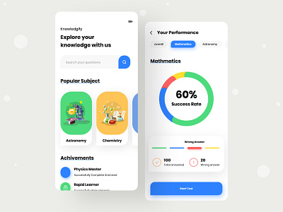 "Knowledgify" Educational App Design