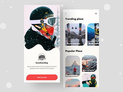 Snowboarding app android app extreme sport ios 7 mobile app skiing snow snowboarding sports typogaphy ui ux