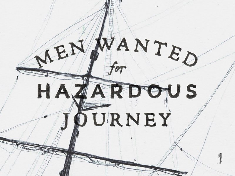 GIF - Shackleton's Adventure boat sail typography vintage
