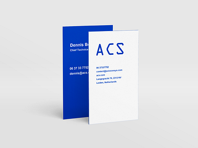 ACS business card branding business card card design flat logo type typography