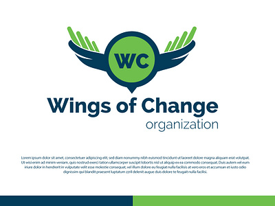Helping organization logo design helping organization logo logo logo design logodesign organization wings of change wingsofchange