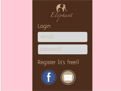 Elephant Login Page