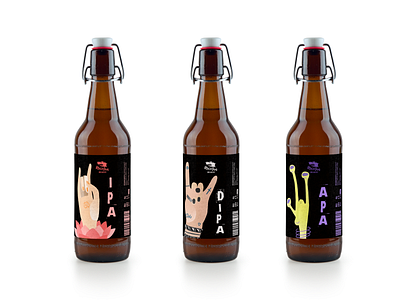 Beer label design character design design illustration package package design