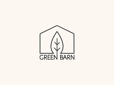 Green Barn Logo branding design logo logo design sustainable vector