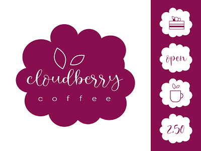 Cloudberry Coffee Logo brand identity brand logo branding coffee shop coffee shop logo design geometric art geometry identity local business logo logo design vector