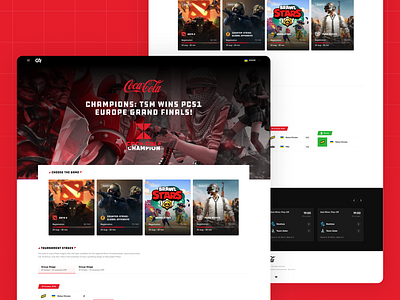 Coca Cola Champion - Final Landing Page coca cola cocacola design games interface landing page red design tournament ui ux дизайн