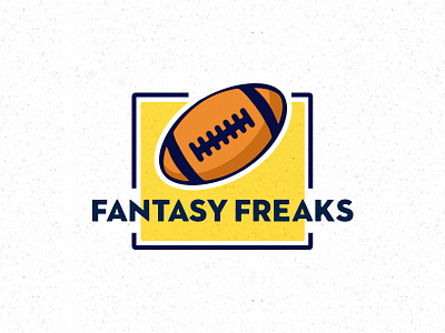 Fantasy Freaks ball branding fantasy footbal icon illustration logo rugby sport team yellow