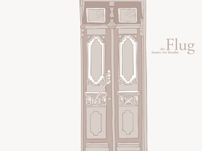 just a door brown door garamond illustration