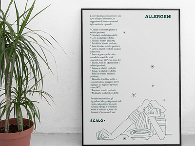 Allergeni Reastaurant Scalo+ design illustration infographic poster