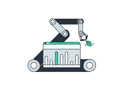 data and robot illustration for Enerbrain data design design icon icon illustration infographic logo robot rubrastudio