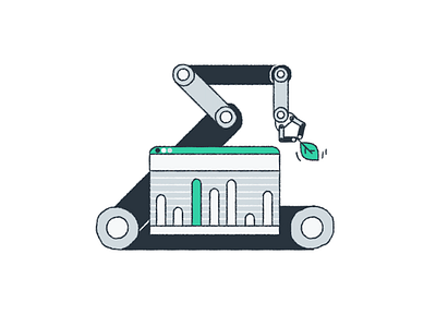 data and robot illustration for Enerbrain