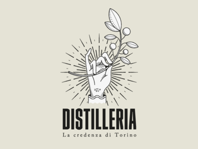 Distilleria, La credenza di Torino. Logo Design branding illustration infographic logo