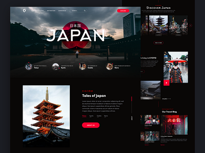 Japan Travel landing page