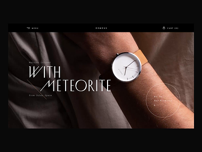 ORMOUS watches landing page concept after effects aftereffects animation dark design ecommerce ecommerce shop inspiration landing page modern motion transition ui watches