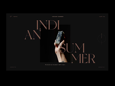 Indian Summer home screen transition aftereffects animation dark home screen inspiration landing page modern motion transition transitions typography ui video web