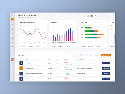 Enterprise Dashboard blue clean dashbaord design icon minimal simple typography ui ux web web design