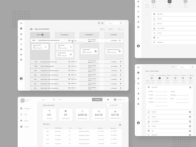 Project Management app Wireframes