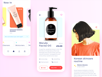 Beauty store - mobile app concept