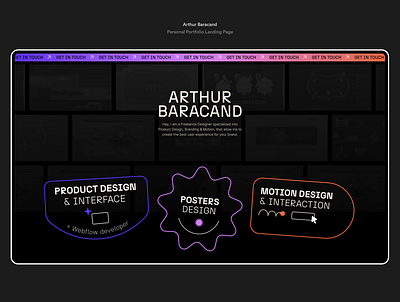 Portfolio Landing page freelance landing page nft portfolio product designer ui ux web3