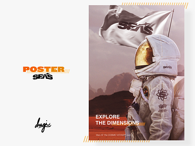 SEAS POSTER astronaut brand mars poster space