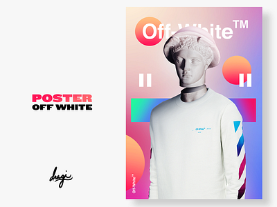 Off---White Poster 2d colorful gradient illustration off white photoshop poster vaporwave vectoriel virgil abloh