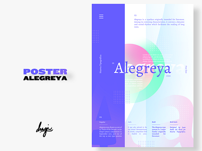 Poster ALEGREYA alegreya font poster typography