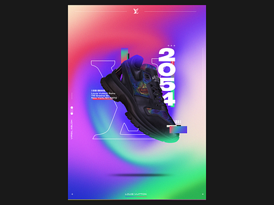 𝓛𝓸𝓾𝓲𝓼 𝓥𝓾𝓲𝓽𝓽𝓸𝓷 2054 gradient louis vuitton luxe off white poster poster design sneakers virgil abloh