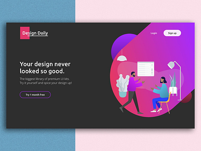 Design daily landing page