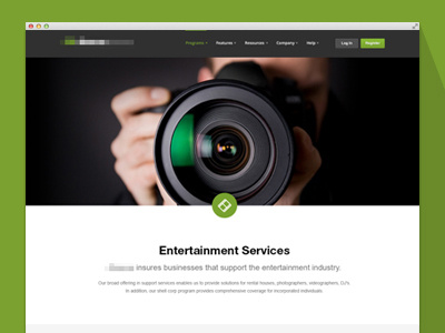 Insurance Program Page branding flat minimal web design website