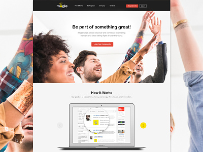 Miigle Website branding flat minimal web design website