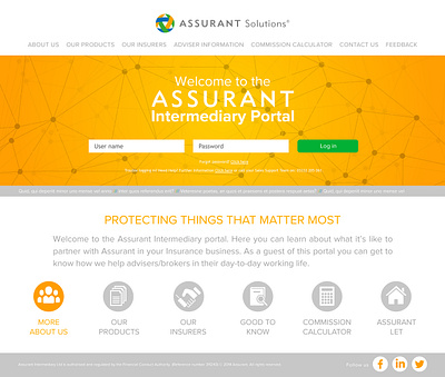 Assurant Homepage branding ui vector web