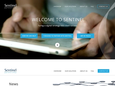 Sentinel Website Homepage Design ui web