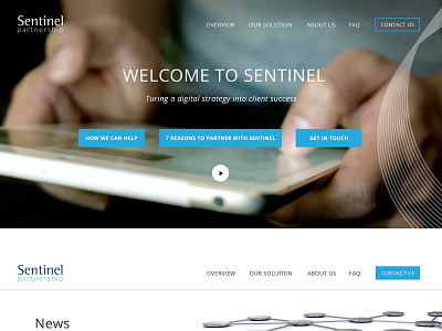 Sentinel Website Homepage Design