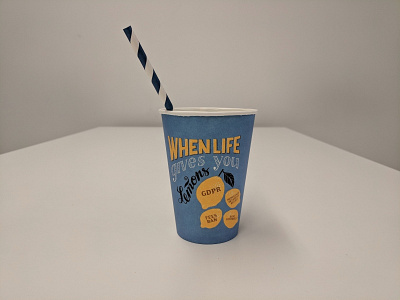 "When Life Gives You Lemons" lemonade cup design branding design illustration ui vector