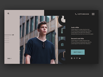 First page of my personal website design ui webdesign website