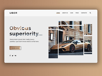 Uber luxury web page concept