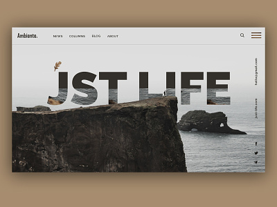 Creative modern concept of a personal blog branding design graphic desgin landing landingpage webdesign website