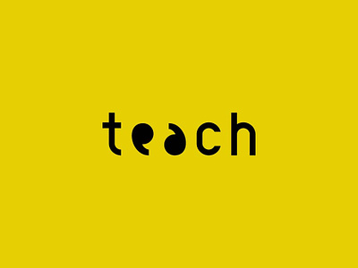 Logo concept and Wordplay on 'Teach' clean design flat illustration illustrator lettering logo minimal minimalism minimalist type typography vector web website word wordplay