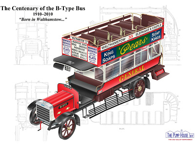 B Type Civilian autmotive bus technical illustration technical illustrator transport vehicle