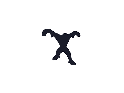 Yeti Logo black creature logo minimalist monster mythical creature shape x shape yeti