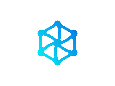 Hexagon branding connection hexagon high tech logo minimalist startup tech