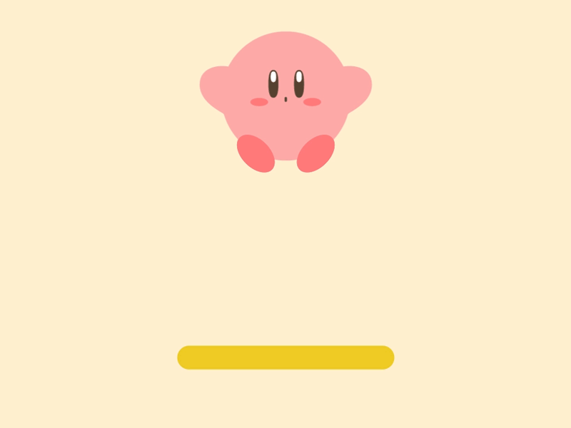 Kirby bouncing and spinning aftereffects animation design game gif illust kirby motion nintendo