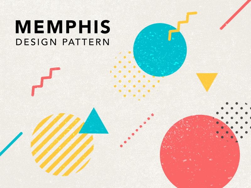Memphis Design pattern aftereffects animation design gif illust memphis memphis design memphis style motion