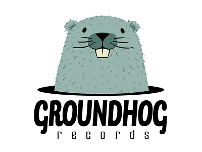 Groundhog Records design illustration logo vector