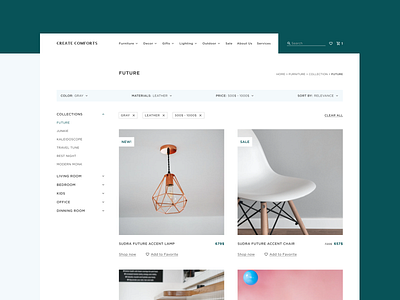 Create Comforts. Catalog catalog categories ecommerce filter furniture interior interior design products shop store tags website