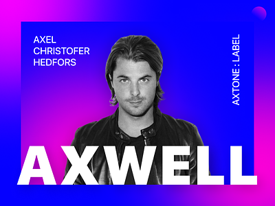 Axwell banner branding cover gradient logo music uidesign