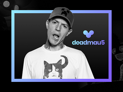 deadmau5 banner branding cover deadmau5 gradient logo music uidesign