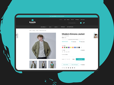 Iconic | Menswear apparel clothes ecommerce menswear product page shop uidesign ux design wear website