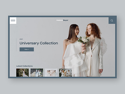 Helena Bayer | Weding Dresses branding collection dress ecommerce fashion home page product page shop uidesign web design website wedding dress