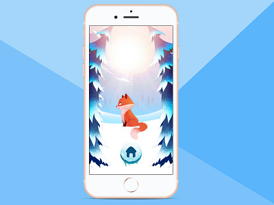 Split Screen Winter Fox app forest fox ios iphone splitscreen winter